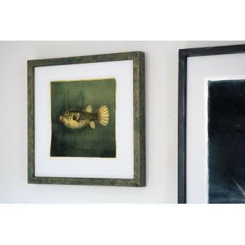 Goldfish III. - Resinotype over Gold leaves - Alternative Photography print by David Heger
