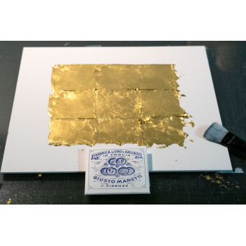 Goldfish III. - Resinotype over Gold leaves - Alternative Photography print by David Heger