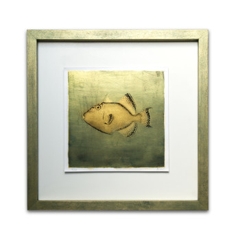 Goldfish - Resinotype over Gold leaf