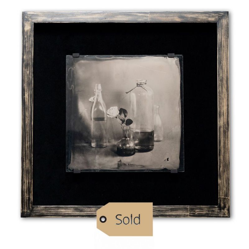 Ambrotype - wet plate collodion process on glass. Original photography