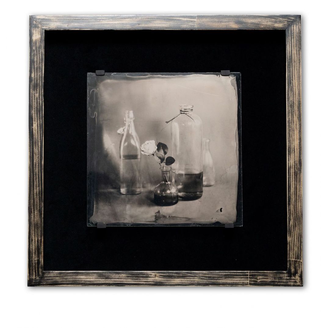 Ambrotype - wet plate collodion process on glass. Original photography